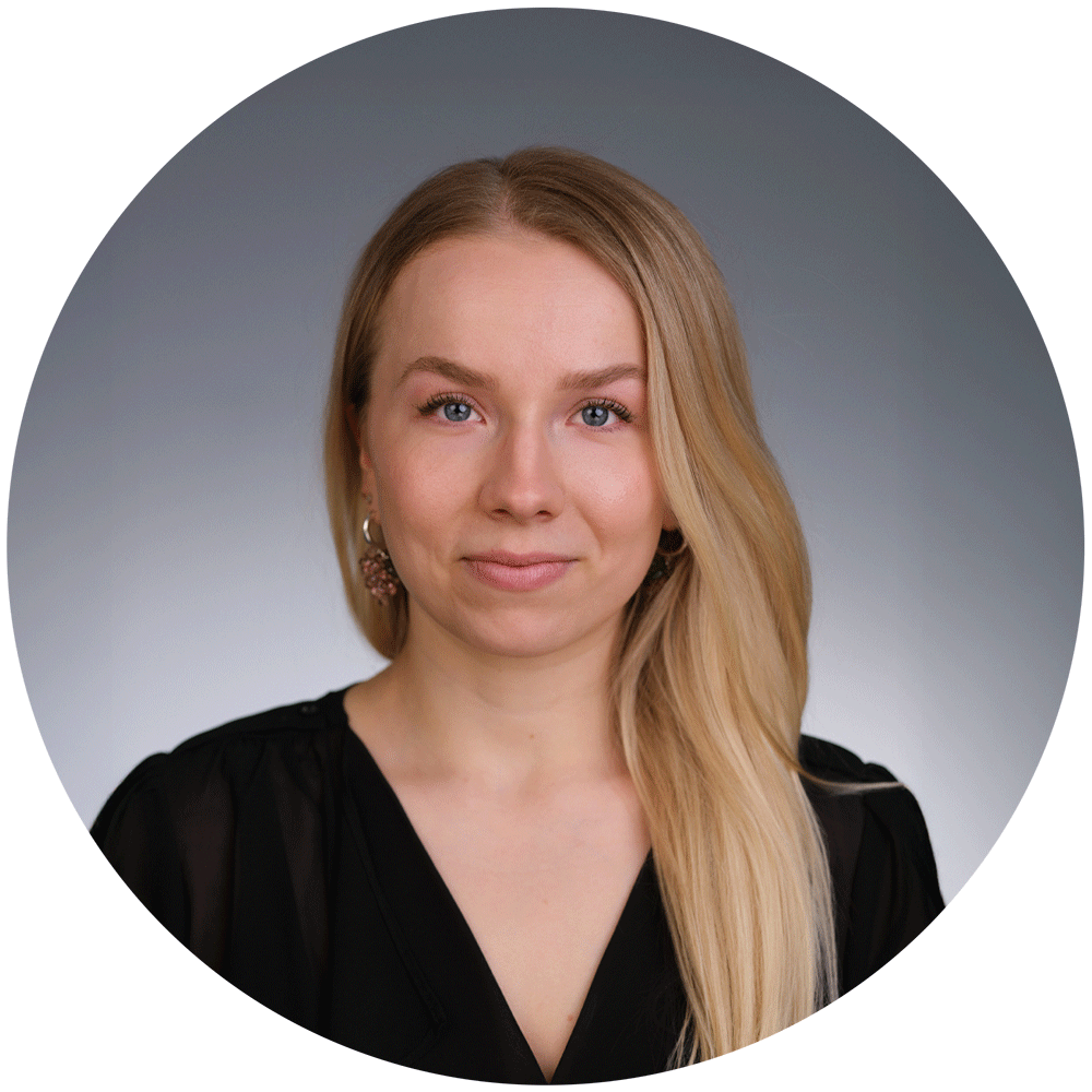 Kuvassa vaalea nuori nainen Saara Pörsti, joka teki diplomityön Itäradalle.